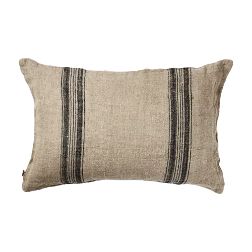 SIGNE Cushion cover Natural/black - L60xW40