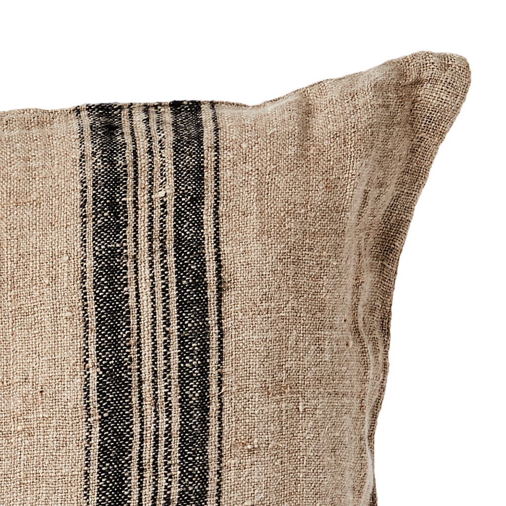 SIGNE Cushion cover Natural/black - L60xW40