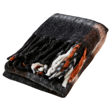 FRASSE Wool Blend Blanket, Black/White/Terracotta