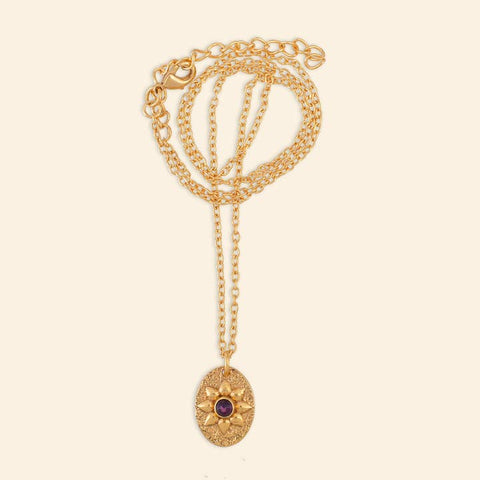 Ekadori Sunflare Necklace Garnet