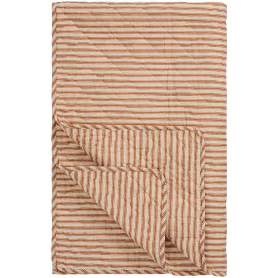 Ib Laursen Quilt sand w/sienna stripes
