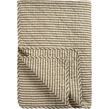 Ib Laursen Quilt sand w/olive stripes