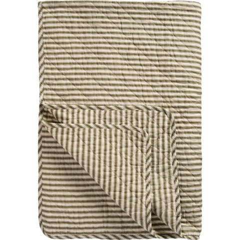 Ib Laursen Quilt sand w/olive stripes