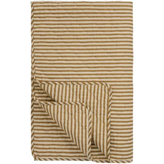 Ib Laursen Quilt sand w/ochre  stripes