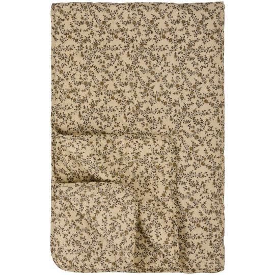 Ib Laursen Quilt cream w/brown flower vines