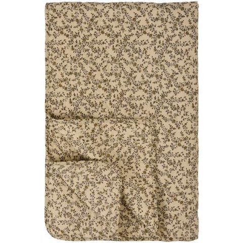 Ib Laursen Quilt cream w/brown flower vines