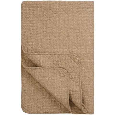 Ib Laursen Quilt beige w/small brown flowers