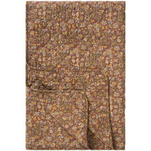 Ib Laursen Quilt dusty bordeaux w/blue, yellow and green flowers