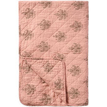 Ib Laursen Quilt light pink w/dark grey block pattern