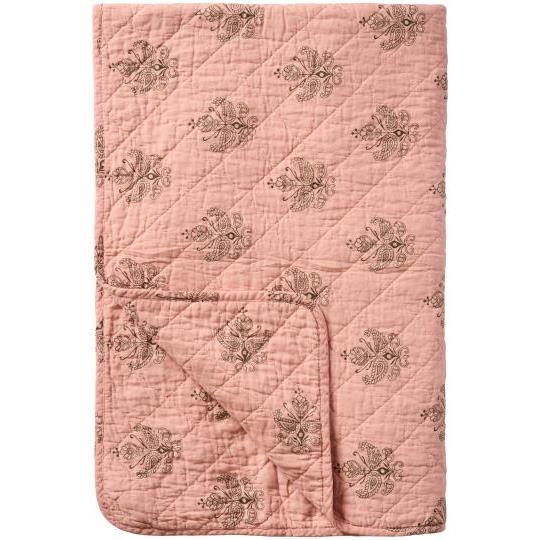 Ib Laursen Quilt light pink w/dark grey block pattern