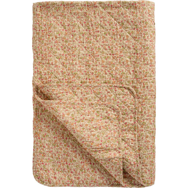 Ib Laursen Quilt w red, green, and orange flower vines