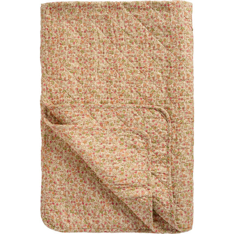 Ib Laursen Quilt w red, green, and orange flower vines