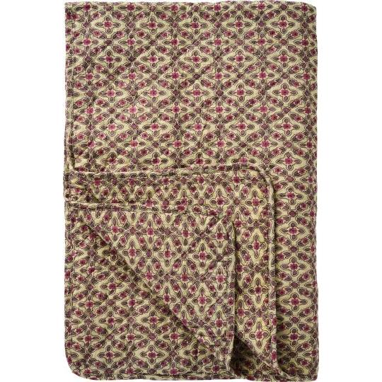 Ib Laursen Quilt w/raspberry and purple window pattern