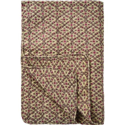 Ib Laursen Quilt w/raspberry and purple window pattern