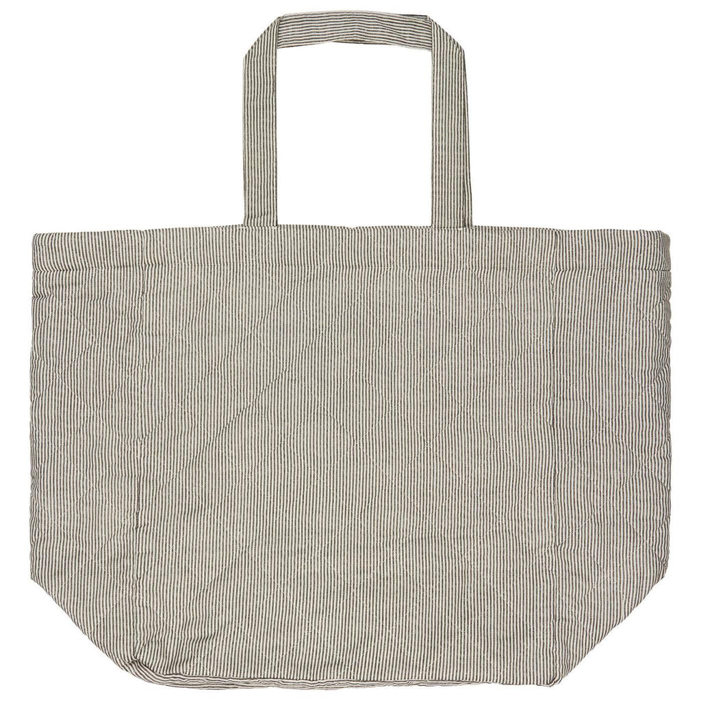 IB Bag quilted white and dark grey stripes