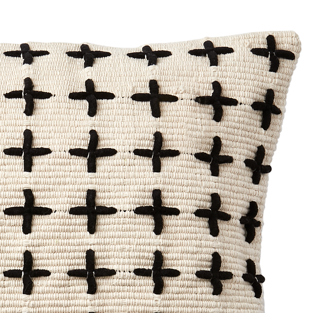 MAJA Cushion cover, Ivory/black 50 x 50