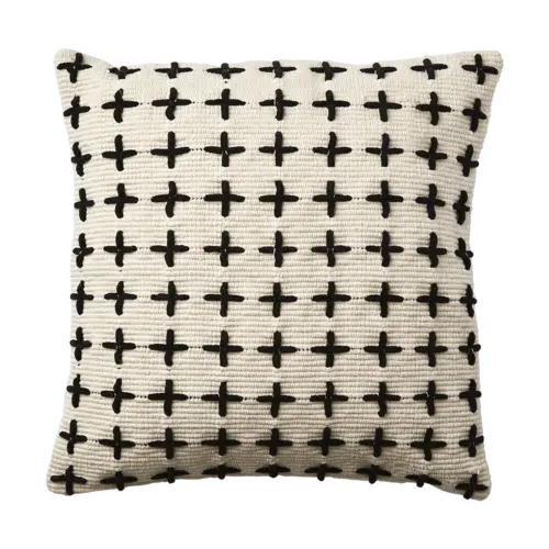 MAJA Cushion cover, Ivory/black 50 x 50