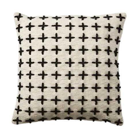 MAJA Cushion cover, Ivory/black 50 x 50