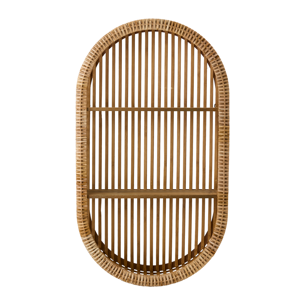 SIMON Wall shelf, Natural, Oval