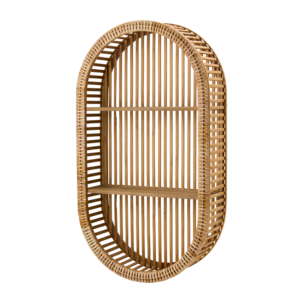 SIMON Wall shelf, Natural, Oval