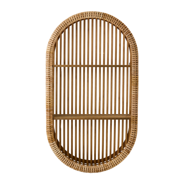 SIMON Wall shelf, Natural, Oval