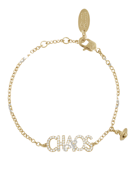 Vivienne Westwood CHAOS BRACELET - GOLD / WHITE CZ
