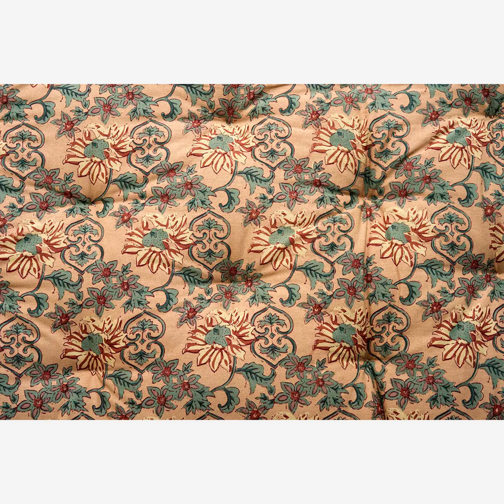 Madam Stoltz Printed cotton mattress Peach 60x100cm