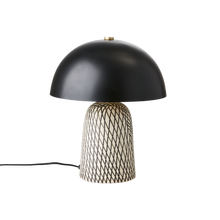 Fungi Table Lamp M Black/ivory