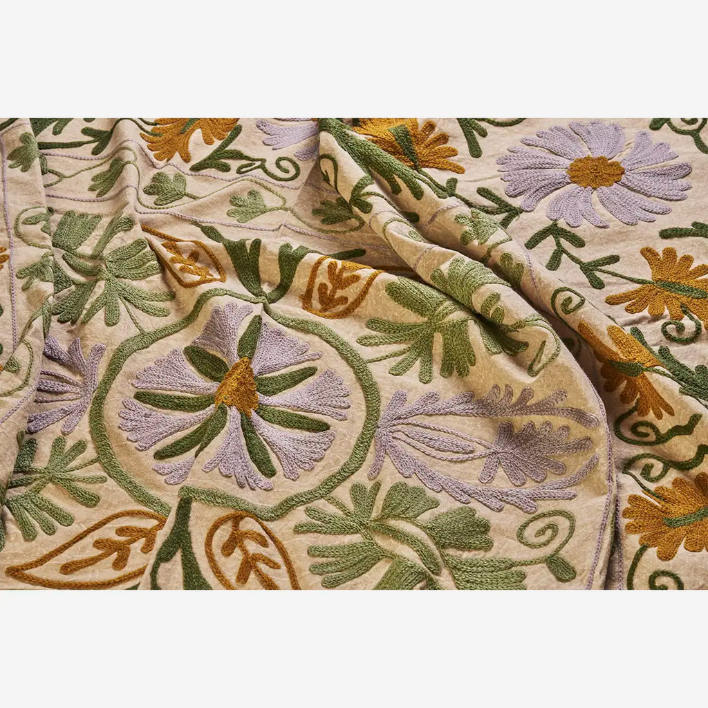 Madam Stoltz Suzani embroidered throw