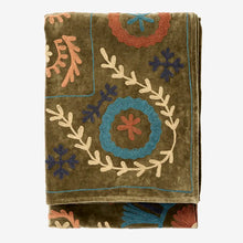 Madam Stolz Suzani embroidered velvet throw