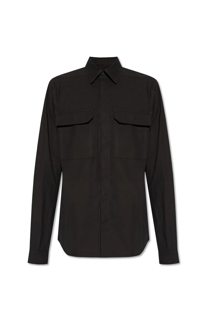 RICK OWENS SS24 WOVEN WORK SHIRT