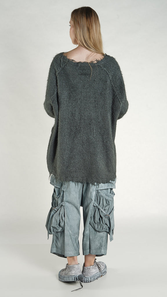 Rundholz SS26 2650706 silk Pullover - Seaweed