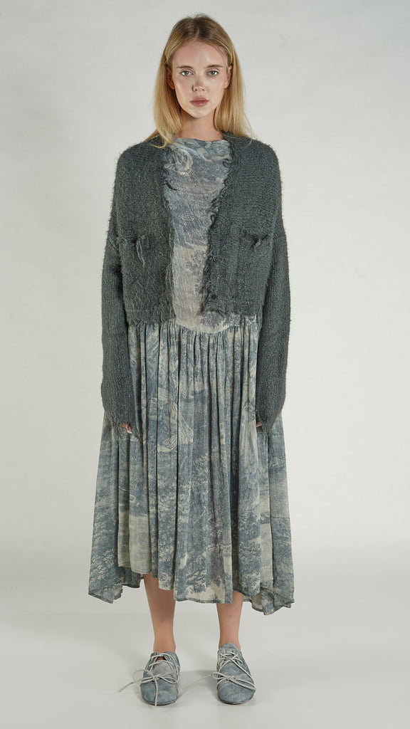 Rundholz SS26 2657107 silk Cardigan - Seaweed