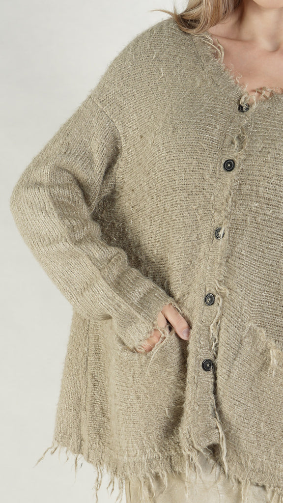 Rundholz SS26 2657108 silk Cardigan - Seaweed