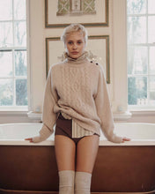 AW26 PULL Beige Irish sweater in merino wool