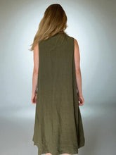 WDTS Mischa Dress Olive Green Linen