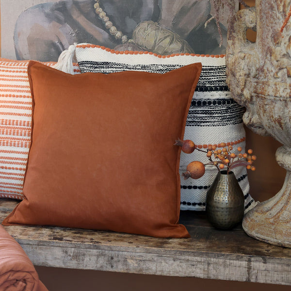 Linen Cushion cover  L50/W50 cm terracotta