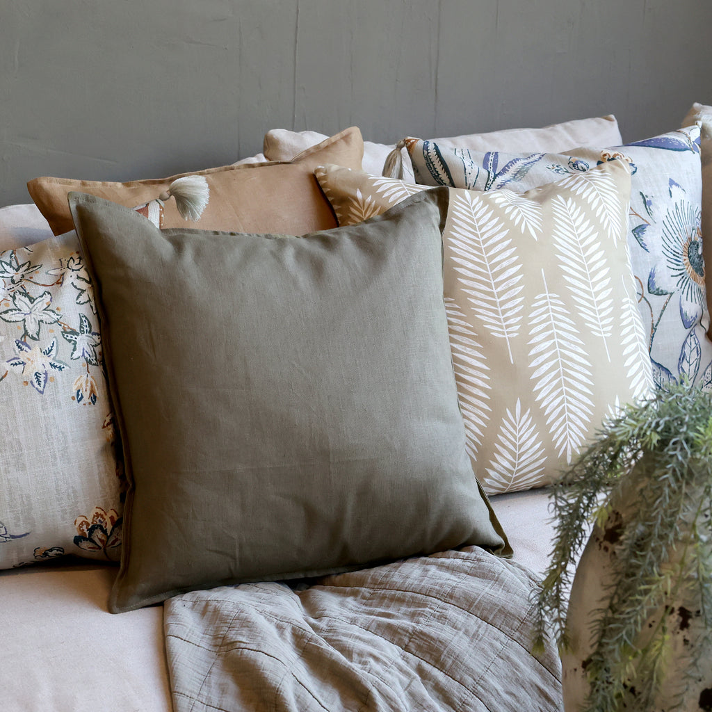 Linen Cushion cover  L50/W50 cm eucalyptus