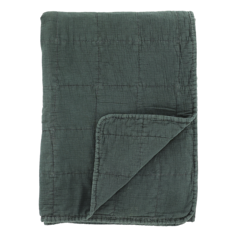 Chic Antique Aix Quilt Vintage forest green