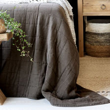 Quilt Bedspread Vintage L240/W240 cm mocca