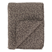 Quilt w. flowers L180/W130 cm latte & sand