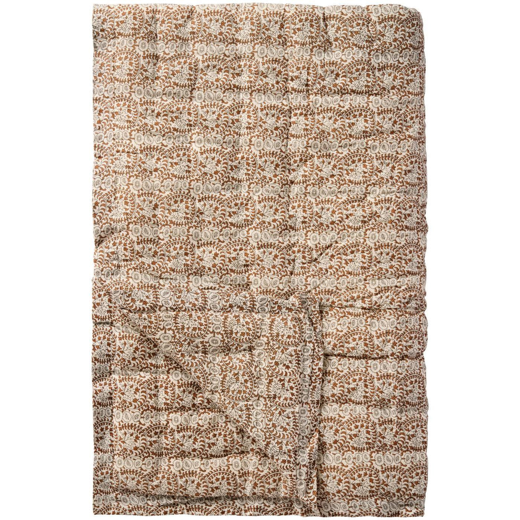 Ib Laursen Quilt charlotte brown leaf vine pattern