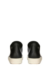 Rick Owens SS26 Temple Low Sneaks in Black/Milk/Milk Full Grain Cow Leather