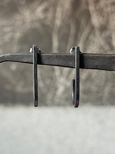 Jay curve earrings - oxidised