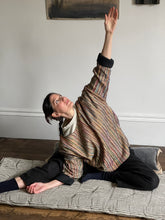 Maitri: Recycled Cream and Olive stripes mattress