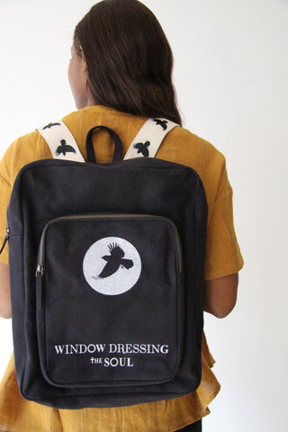 WDTS Backpack- Black Canvas - crow backpack