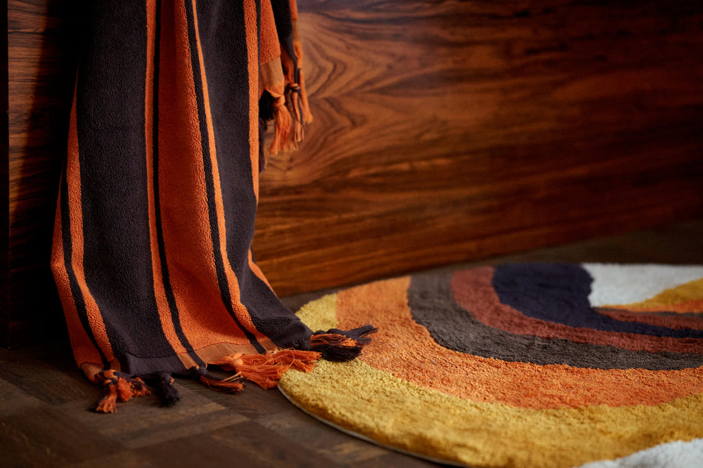 HK Living : Bath mat retro swirl 90x120cm