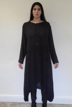 WDTS Aisha Long Dress in Linen - Black
