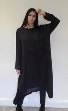 WDTS Aisha Long Dress in Linen - Black