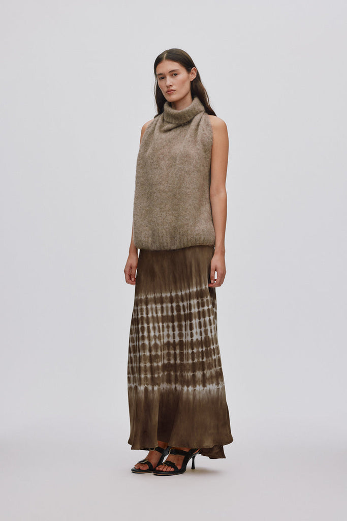 Rabens Saloner Aifa Superlight halter top I Mushroom
